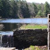 Red Barn with Water Wheel