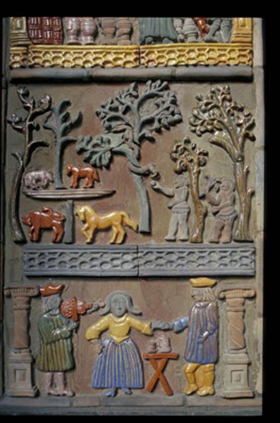 MORAVIAN TILES, INTERIOR OF FONTHILL CASTLE & MORAVIAN TILE WORKS