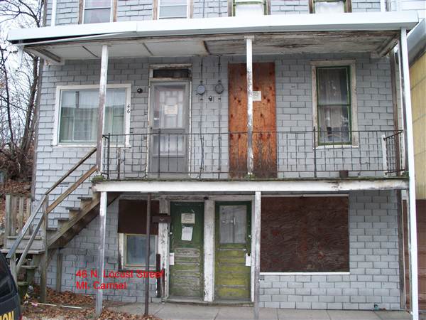 MOUNT CARMEL/SHAMOKIN, ABANDONED HOMES